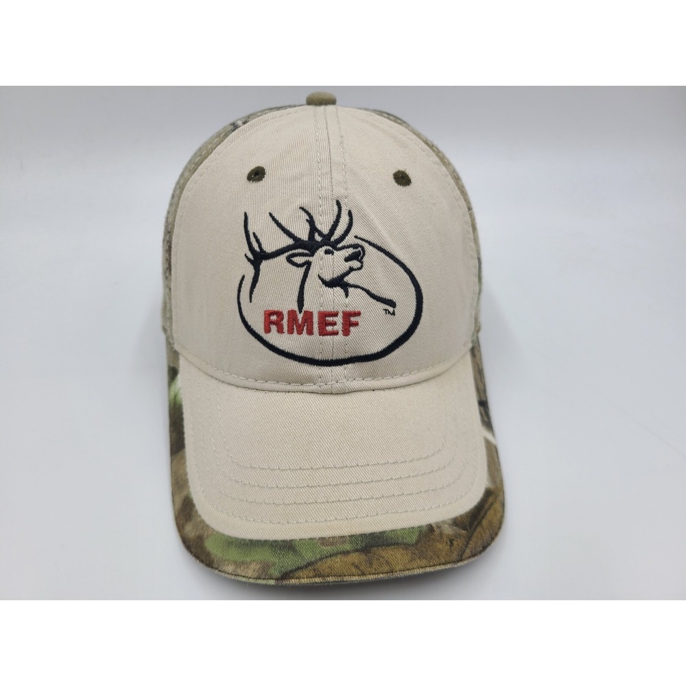 RMEF Rocky Mountain Elk Foundation Committee The Game Camo Adjustable Hat Cap